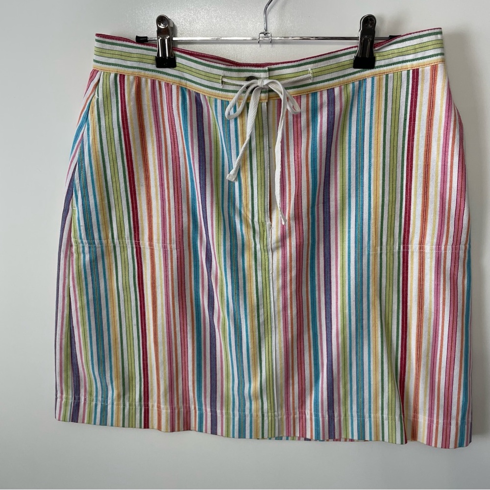 Christopher & Banks VTG Skirt Candy Striped Knee Length Womens 8 Summer Coastal